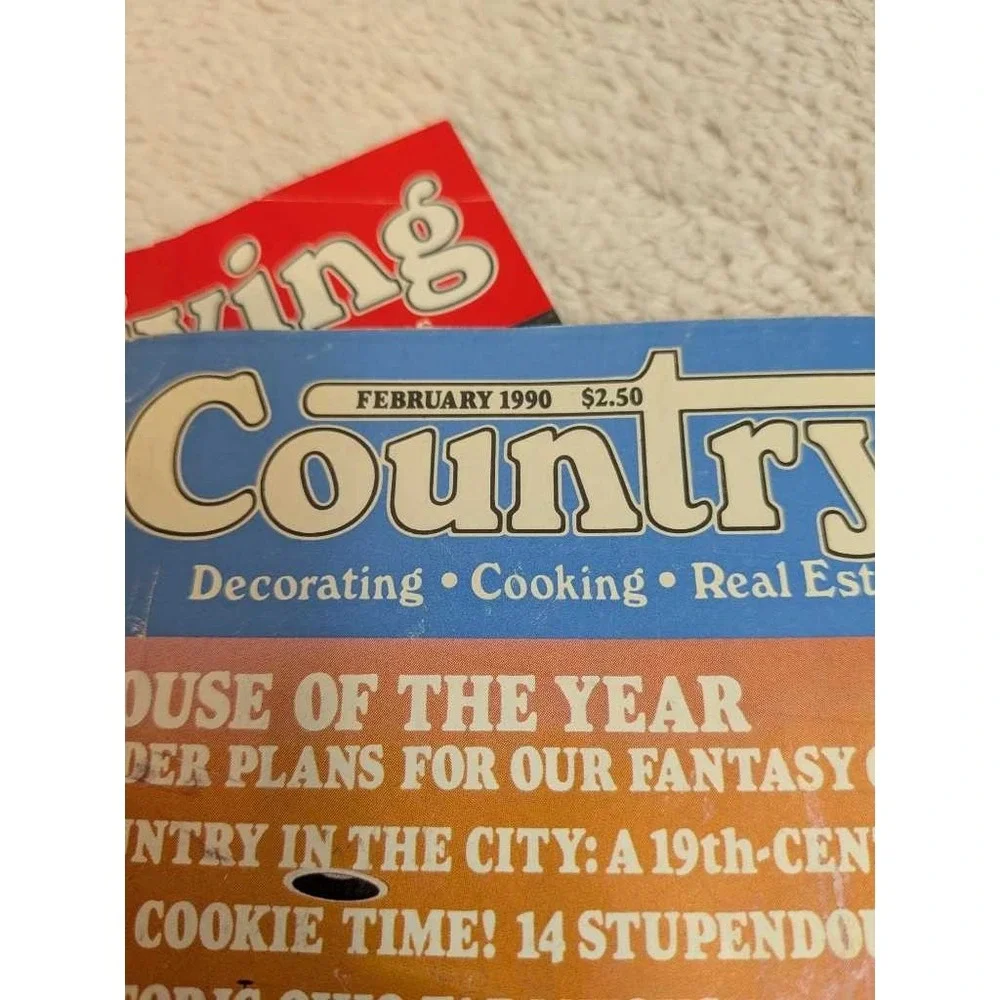 Country Living Magazine Lot - 5 Issues Decorating Cooking Antiques Real‎ Estate